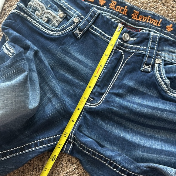 Rock Revival Women's Cadeau Easy Crop Capri Jeans Size 31 Dark Wash - Picture 15 of 16